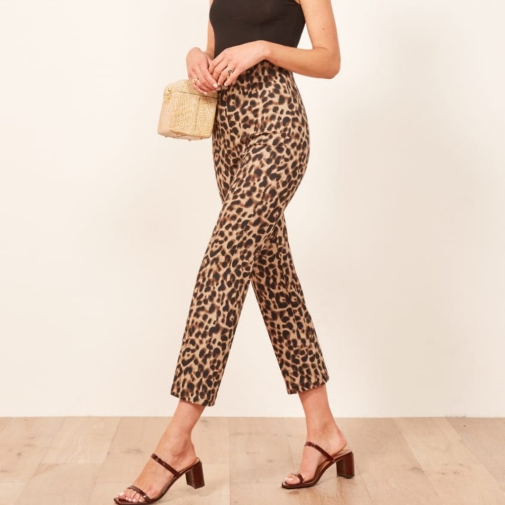 REFORMATION Marlon pants leopard print